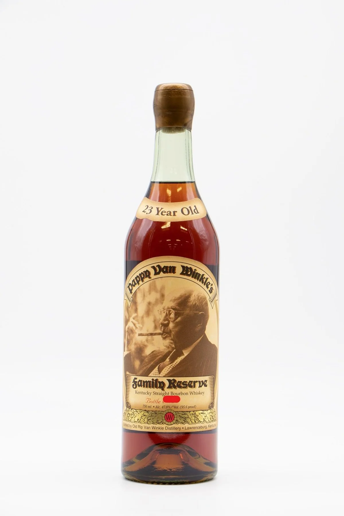 1998 Pappy Van Winkle 23 year Wax Top Green Glass - Image 2