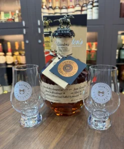 The Bourbon Concierge Blanton's Gift Set - Single Barrel Store Selection Blanton's Bourbon 750ml & 2 Etched Tasting Glasses